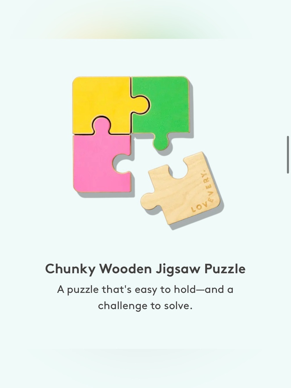Lovevery Chunky Wooden Jigsaw Puzzle